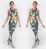 Floral Print Yoga Suit